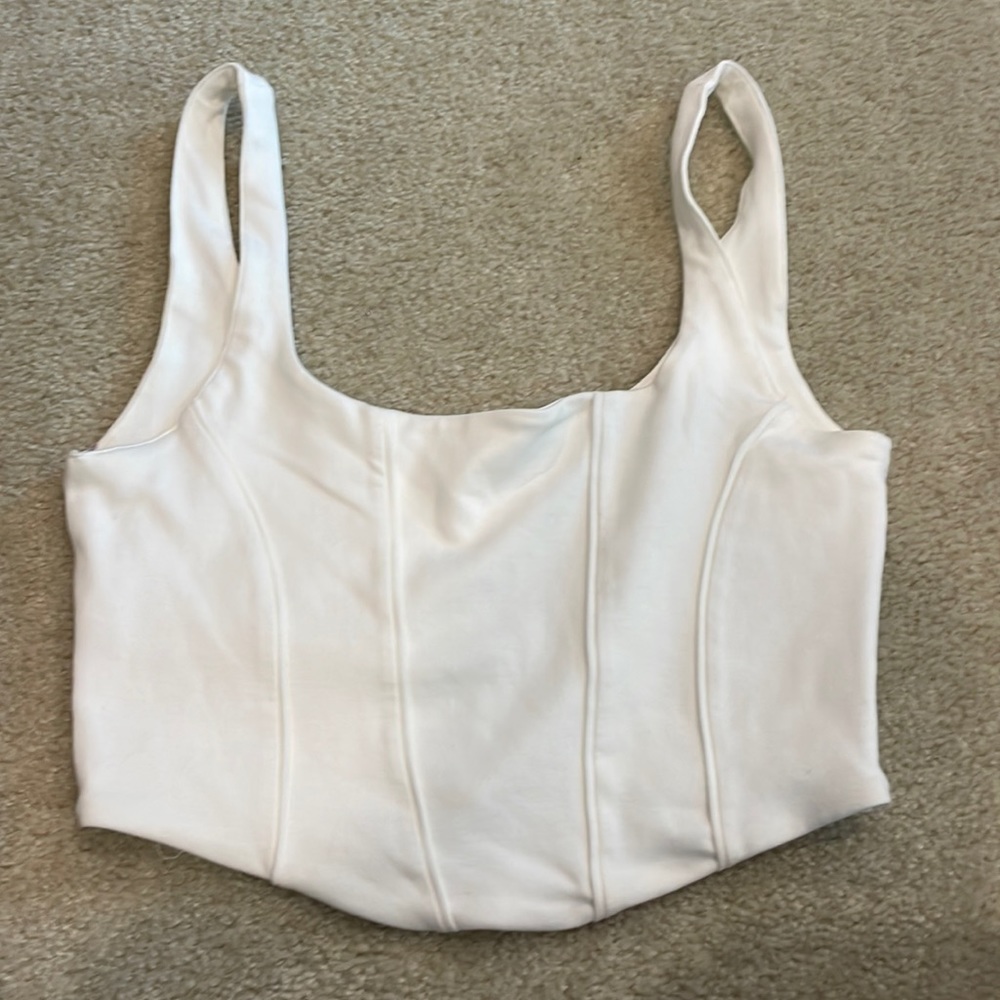 White cotton corset. Perfect for a night out.